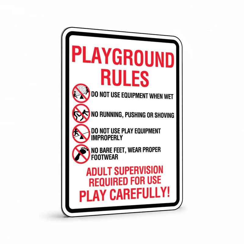 Public Area - Playground Rules Sign
