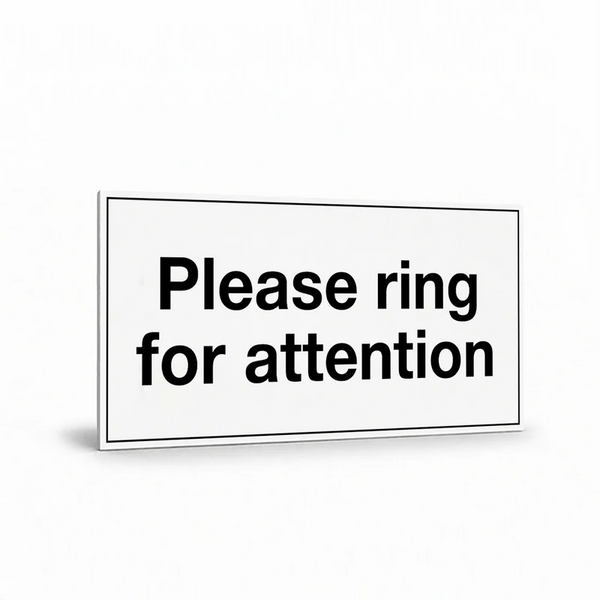 Public Area - Please Ring For Attention Sign
