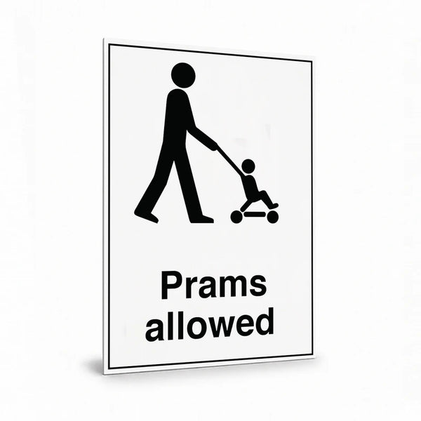 Public Area - Prams Allowed Sign