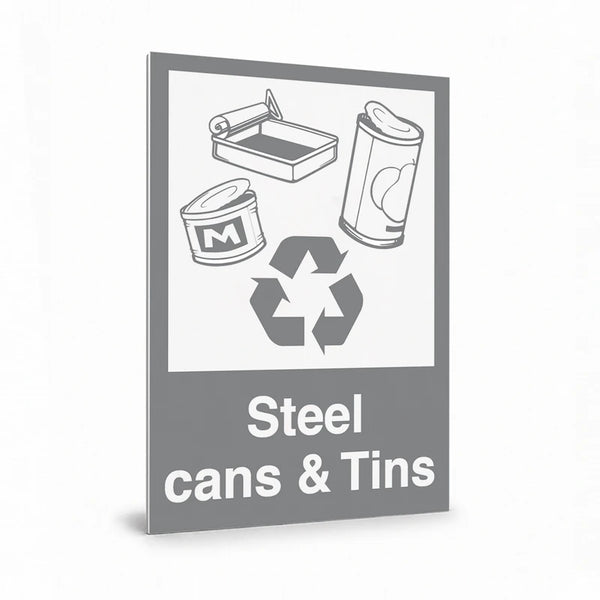 Public Area - Steel Cans & Tins Sign