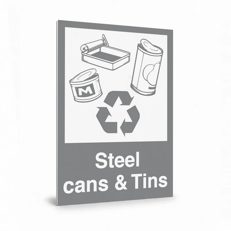 Public Area - Steel Cans & Tins Sign