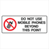 Public Area - Do Not Use Mobile Phones Sign