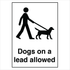 Public Area - Dogs On A Lead Allowed Sign