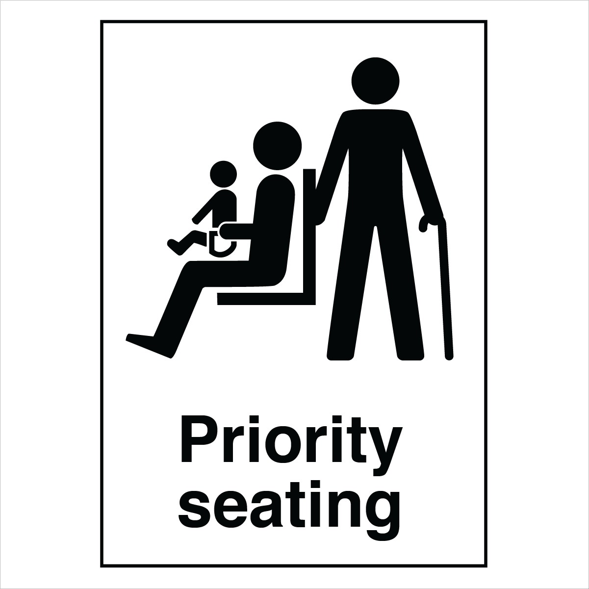 Public Area - Priority Seating Sign β Signportal