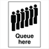 Public Area - Queue Here Sign