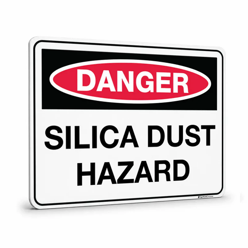 Danger - Silica Dust Hazard Sign