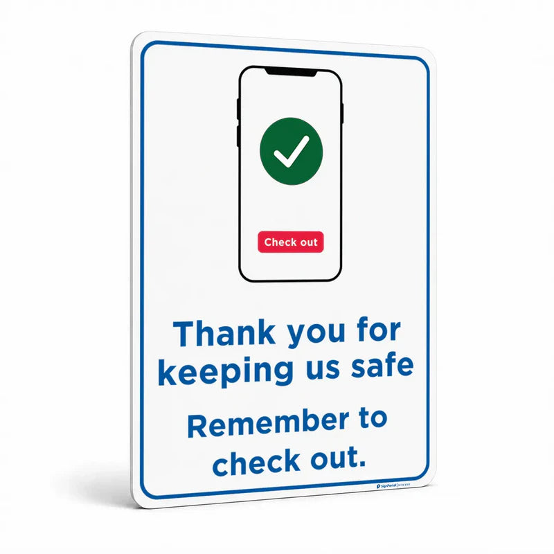 Office - Remember to Check Out Signs