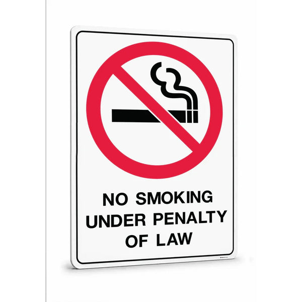 Prohibition - No Smoking Under Penalty Of Law Sign
