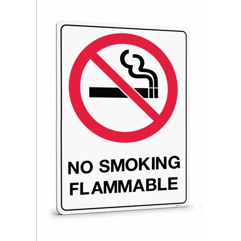 Prohibition - No Smoking Flammable Sign