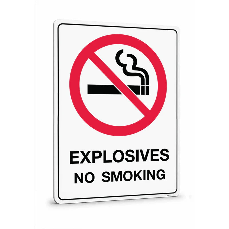Prohibition - Explosives No Smoking Sign