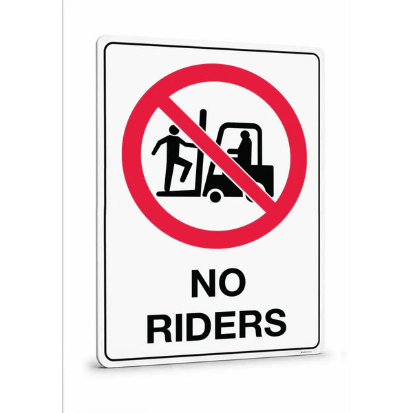 Prohibition - No Riders Sign