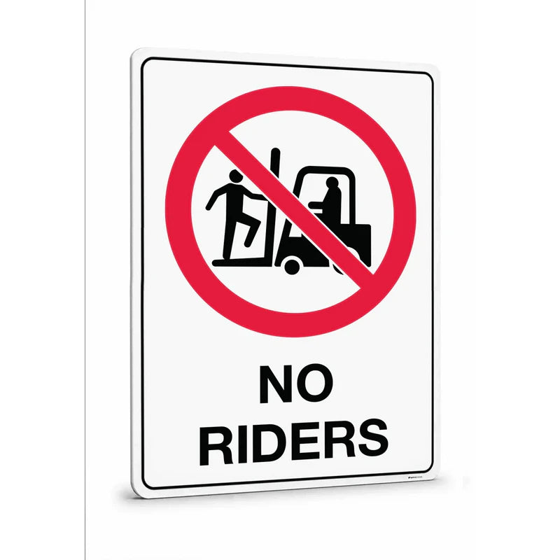 Prohibition - No Riders Sign