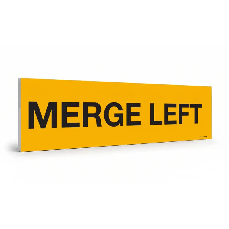 Traffic & Parking - Merge Left Sign
