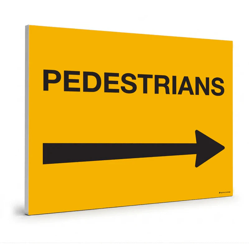 Traffic & Parking - Pedestrians Arrow Right Swing Stand Sign