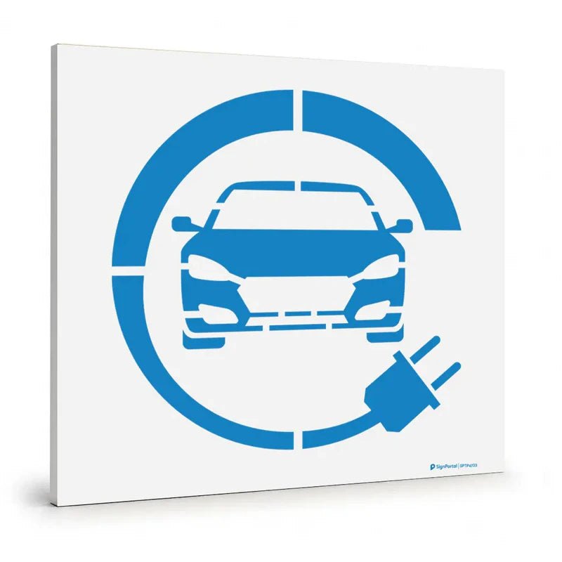 Traffic & Parking - Car Park Stencils - Electric Vehicle Charging Station Symbol Sign