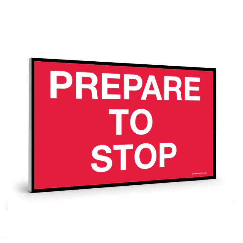 Traffic & Parking - Temporary Roadwork-Traffic Prepare To Stop Sign