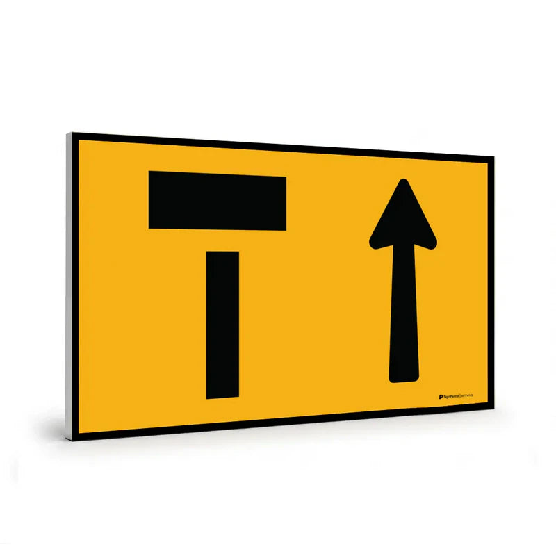 Traffic & Parking - Temporary Roadwork-Traffic Left Lane Ends Symbol Sign