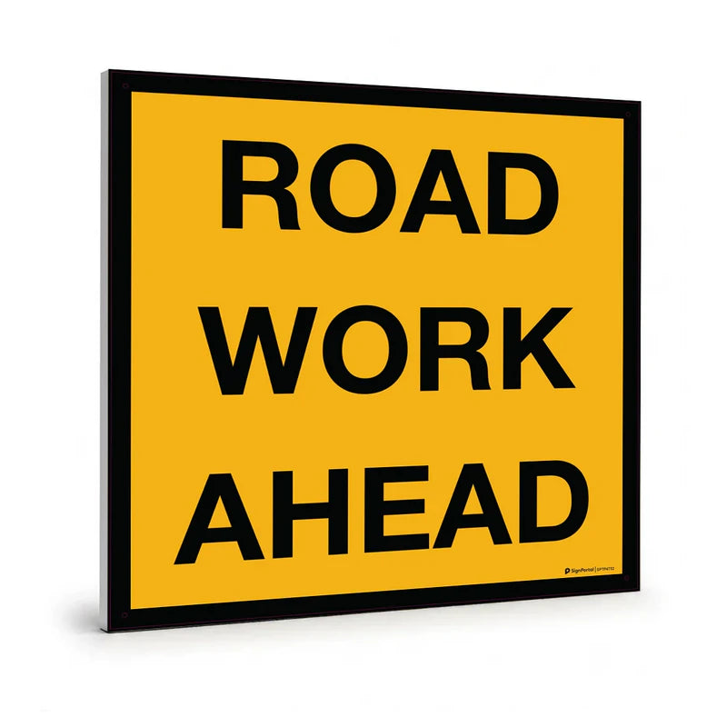 Traffic & Parking - Road Work Ahead Sign