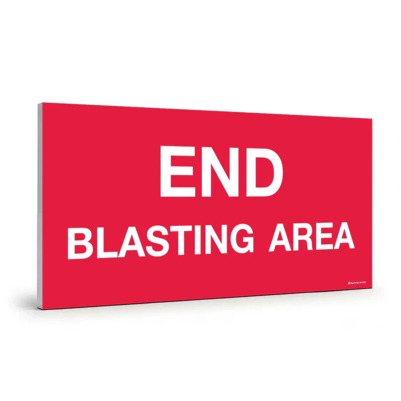 Traffic & Parking - End Blasting Area Sign