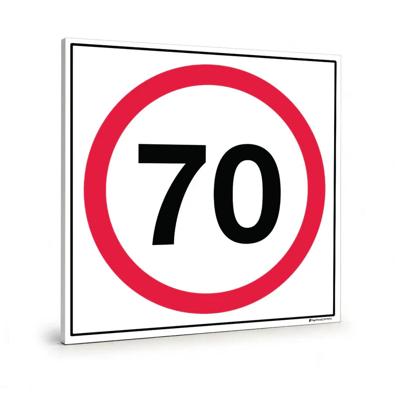 Traffic & Parking - Speed Limit 70 Sign