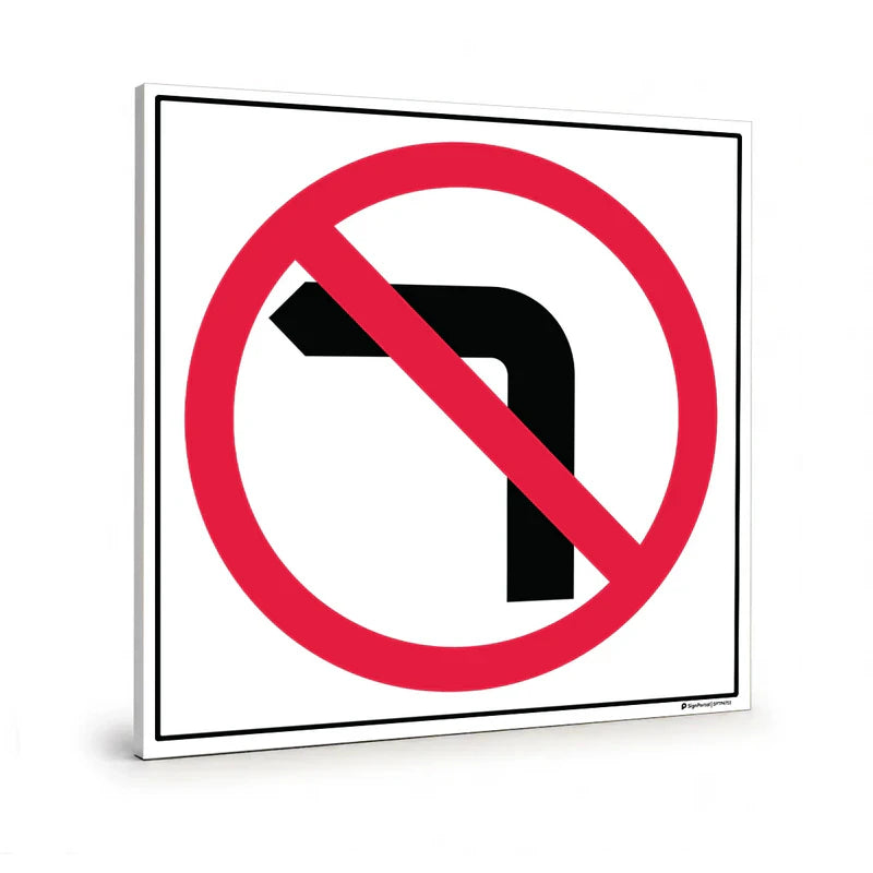 Traffic & Parking - No Left Turn Sign