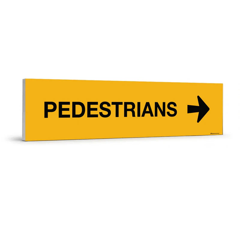 Traffic & Parking - Pedestrians Right Arrow Sign
