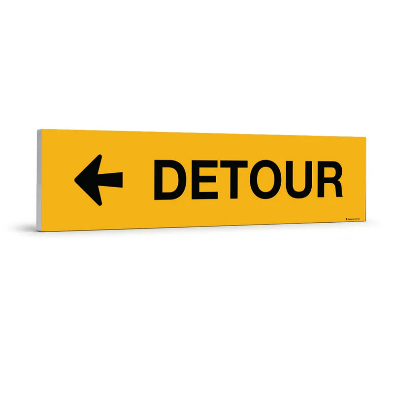 Traffic & Parking - Detour Left Arrow Sign
