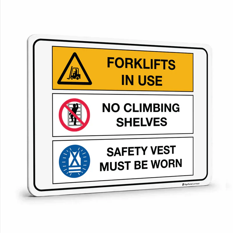 Traffic & Parking - Multiple Message - Forklifts Sign