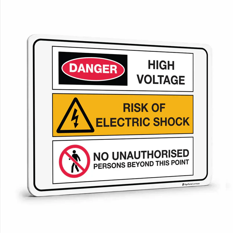 Traffic & Parking - Multiple Message - Electric Shock Sign