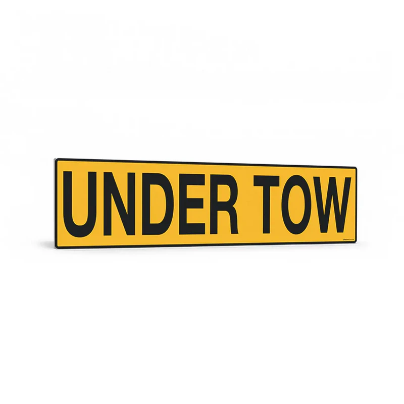 Truck mining construction - Under Tow Sign