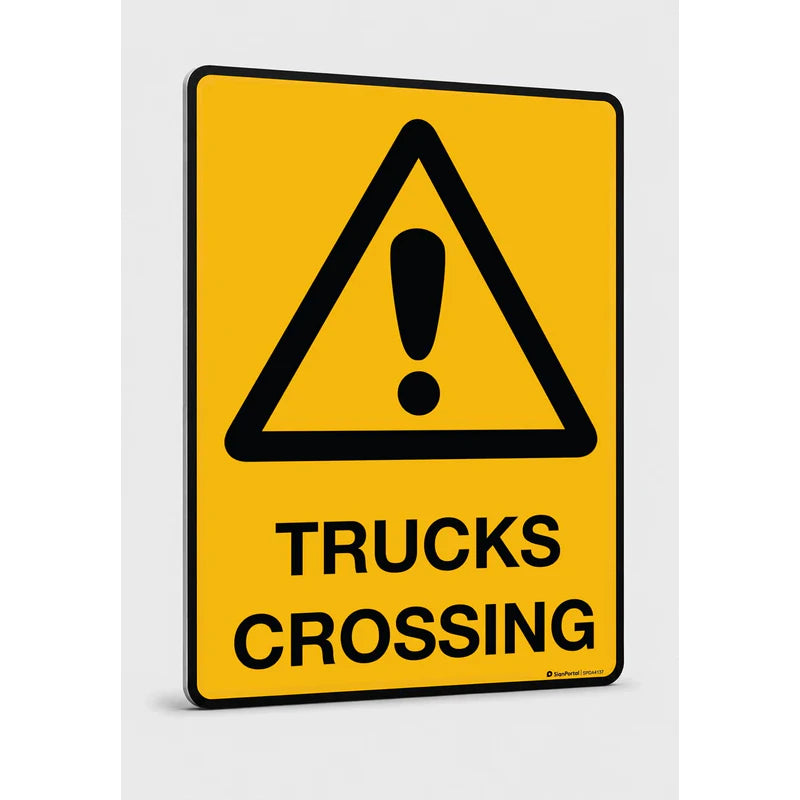Warning - Trucks Crossing Sign