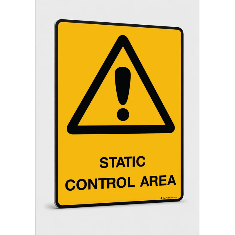 Warning - Static Control Area Sign