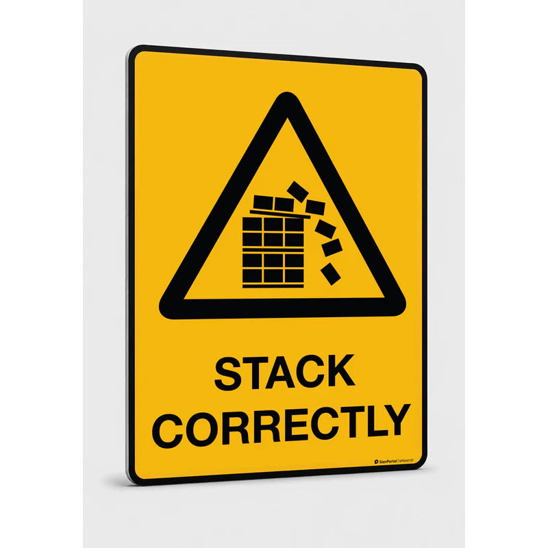 Warning - Stack Correctly Sign