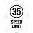 35kph Speed Limit Stencil