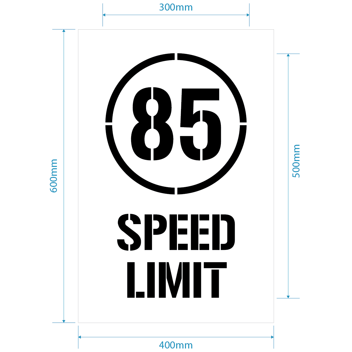 85kph Speed Limit Stencil – Signportal