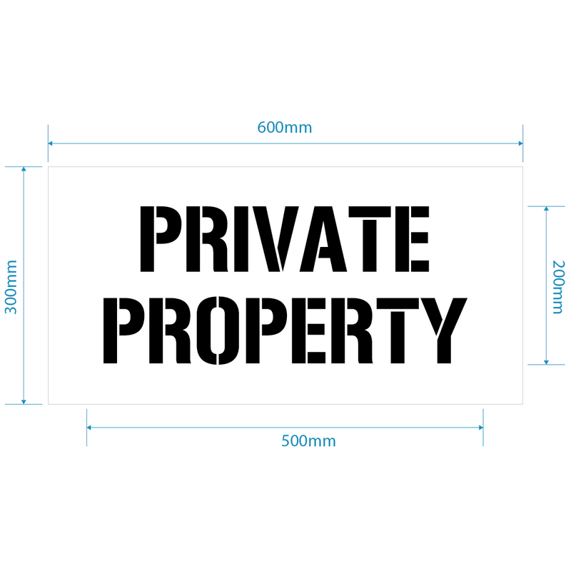 Private Property Stencil