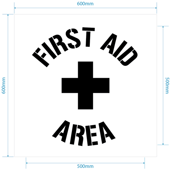 First Aid Area Stencil