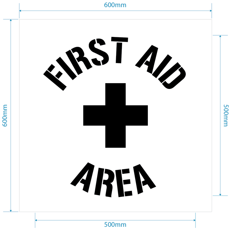 First Aid Area Stencil