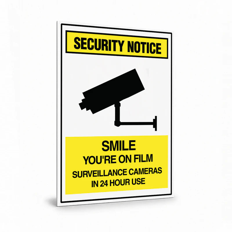 Security - Security Notice Smile Youre On Film Signs