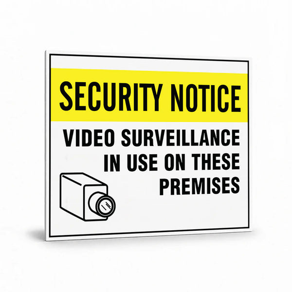 Security - See Through Security Notice Video Surveillance Signs