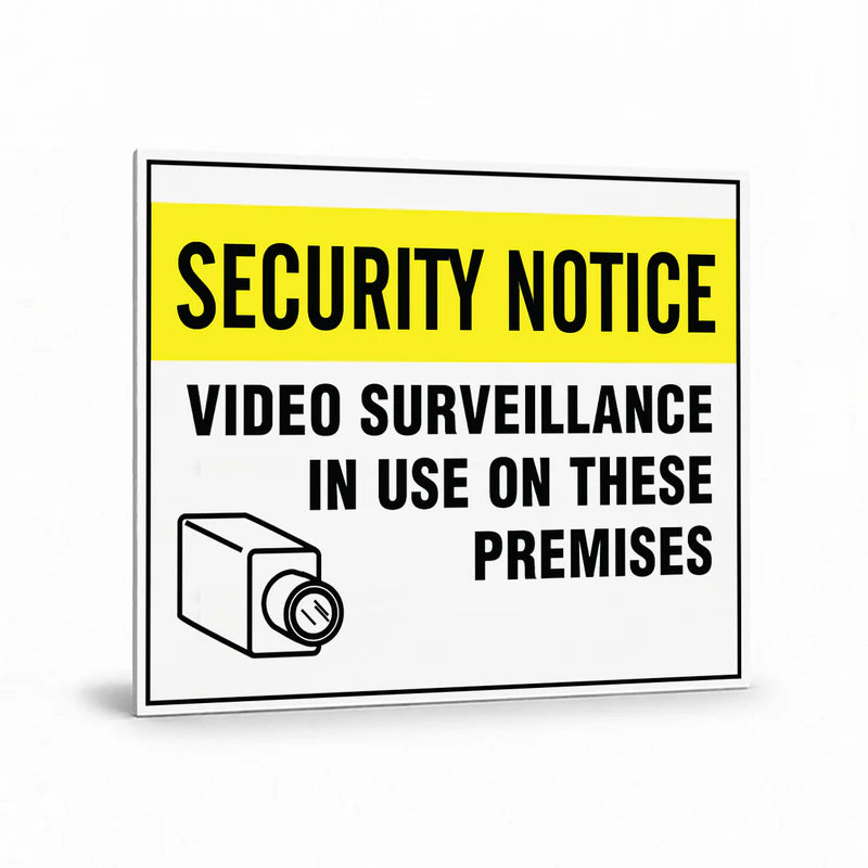 Security - See Through Security Notice Video Surveillance Signs