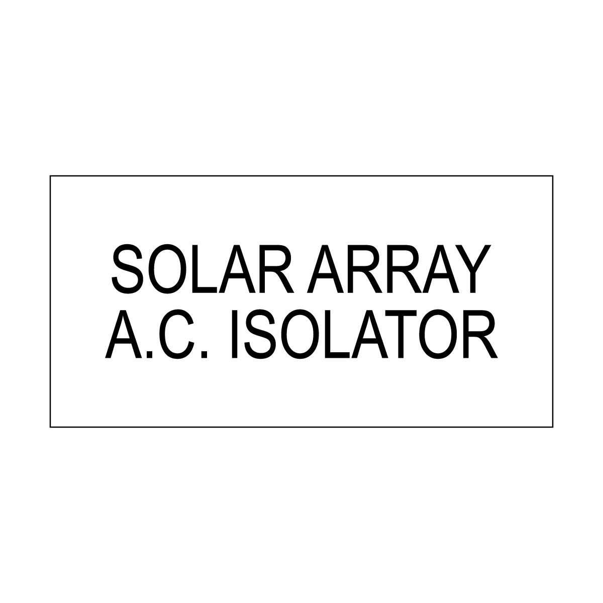 Solar Inverter AC Isolator