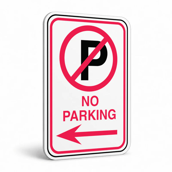 Traffic And Parking - No Parking Left Arrow with Symbol Sign