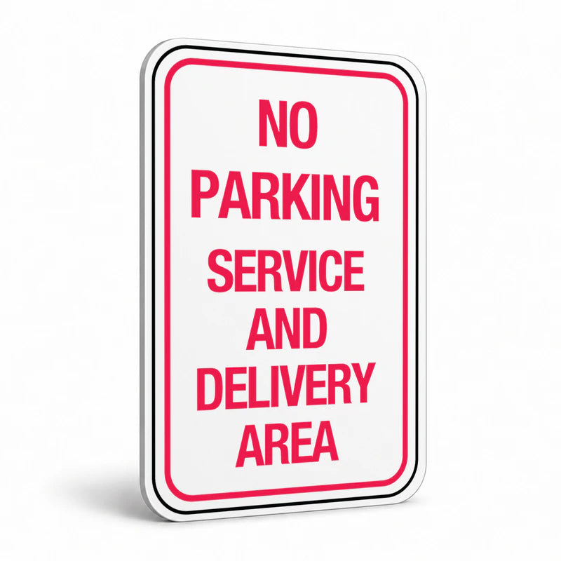 Traffic And Parking - No Parking Service And Delivery Sign