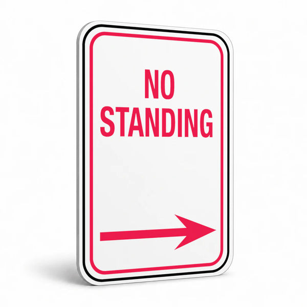 Traffic And Parking - No Standing Right Arrow Sign