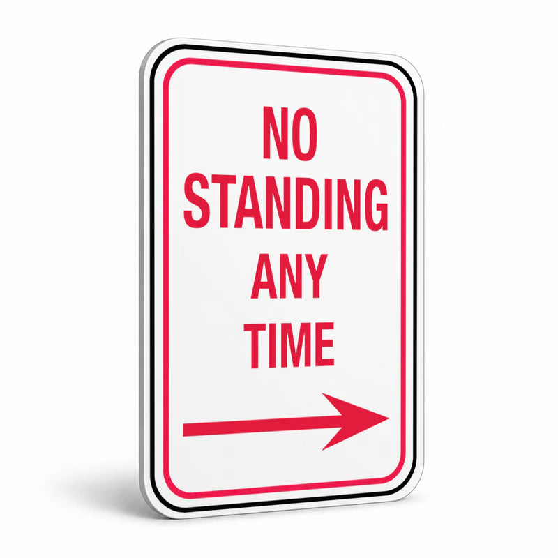 Traffic And Parking - No Stopping Right Arrow Sign