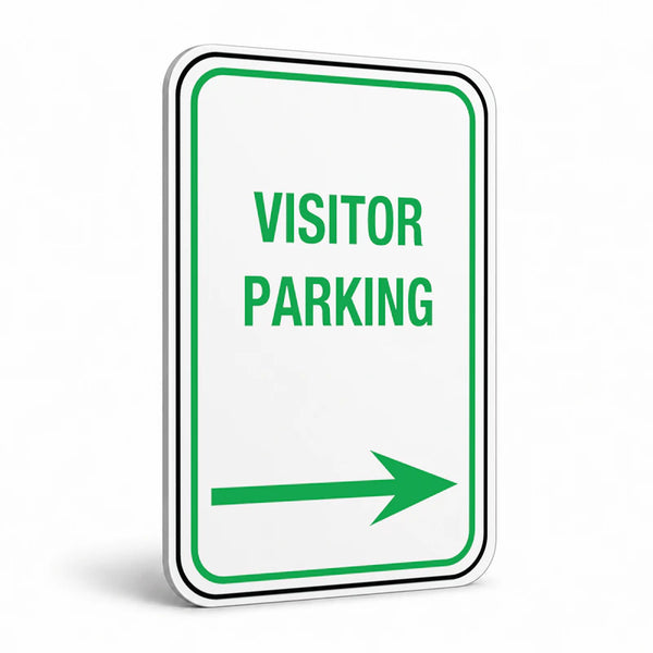 Traffic And Parking - Visitor Parking Right Arrow Sign
