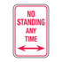 Traffic And Parking - No Standing At Any Time Sign