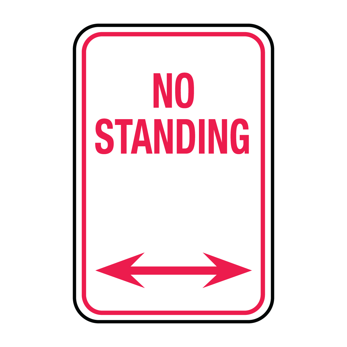 Traffic And Parking - No Standing Double Arrow Sign