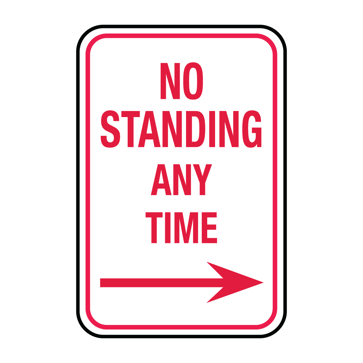 Traffic And Parking - No Stopping Right Arrow Sign